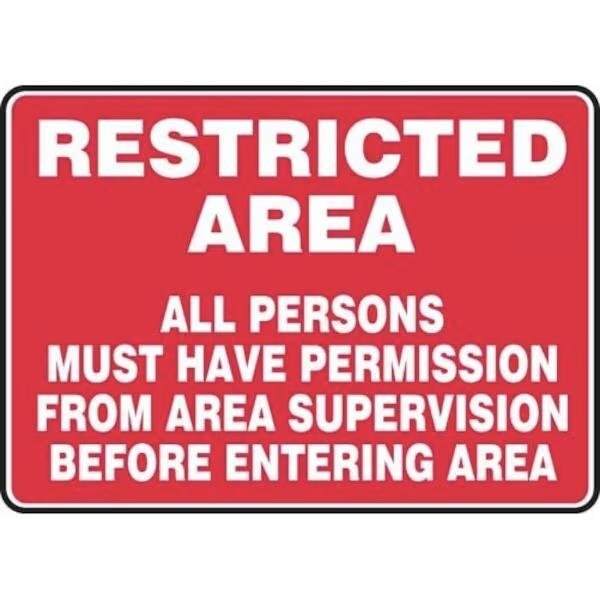 Accuform SAFETY SIGN RESTRICTED AREA ALL MADM920XP MADM920XP - main